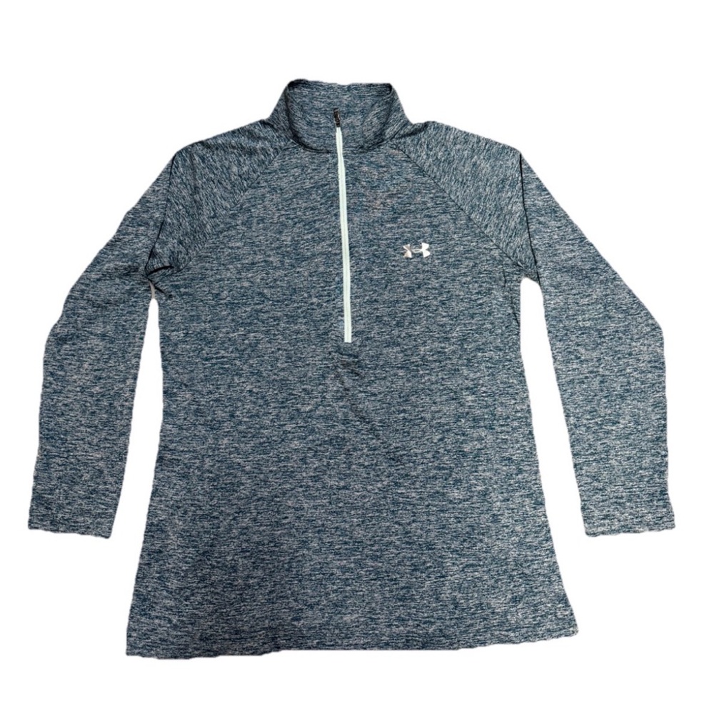 Under Armour Women's Pullover Sweatshirt Blue Size Large Loose Heatgear